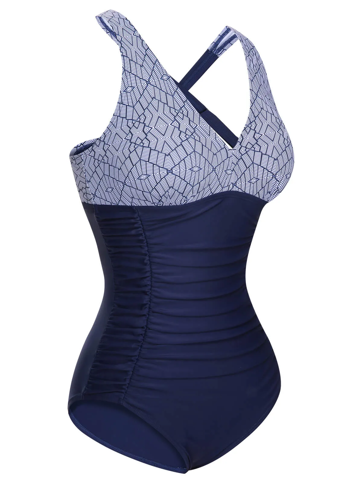 1950s Printed One-Piece Swimsuit sold by Retro Stage product image thumbnail 3