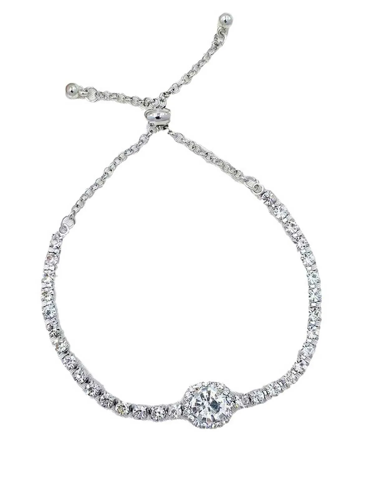 Silver Alloy Diamond Bracelet sold by Retro Stage product image thumbnail 4