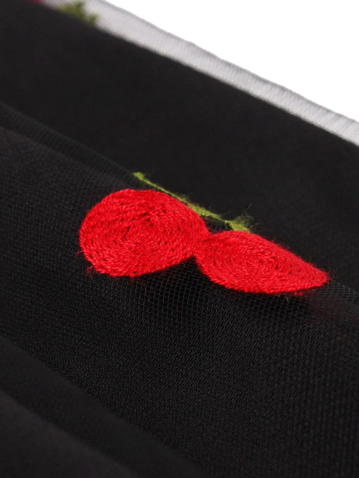 Vintage 1950s Mesh Red Cherry Skirt sold by Retro Stage product image thumbnail 3