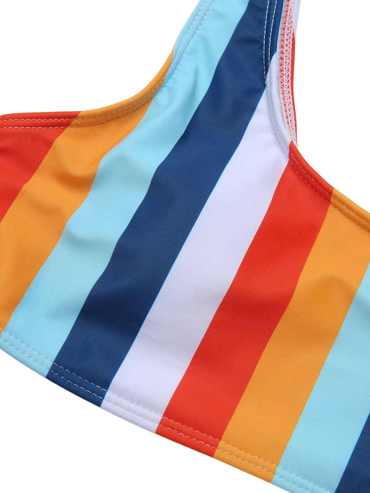 1930s Scoop Neck Rainbow Striped Swimsuit Set sold by Retro Stage product image thumbnail 4