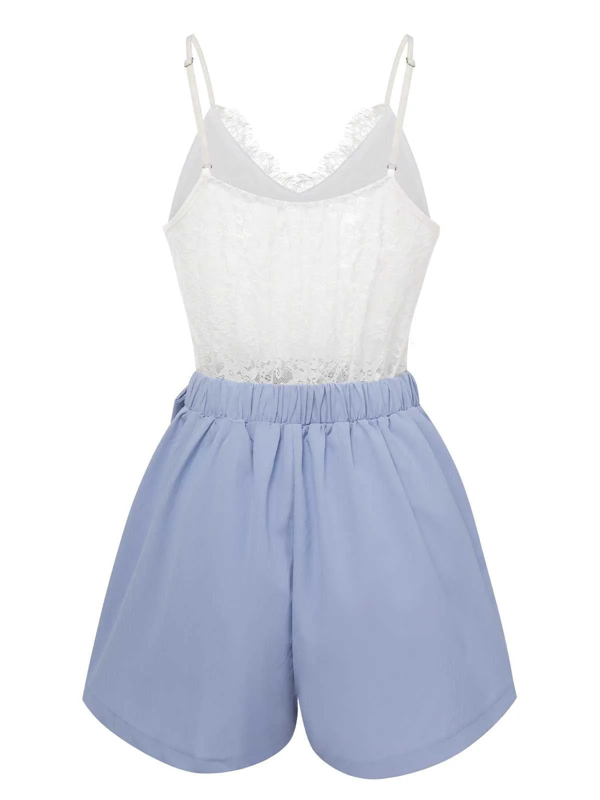 1950s Spaghetti Strap Lace Patchwork Romper sold by Retro Stage product image thumbnail 3