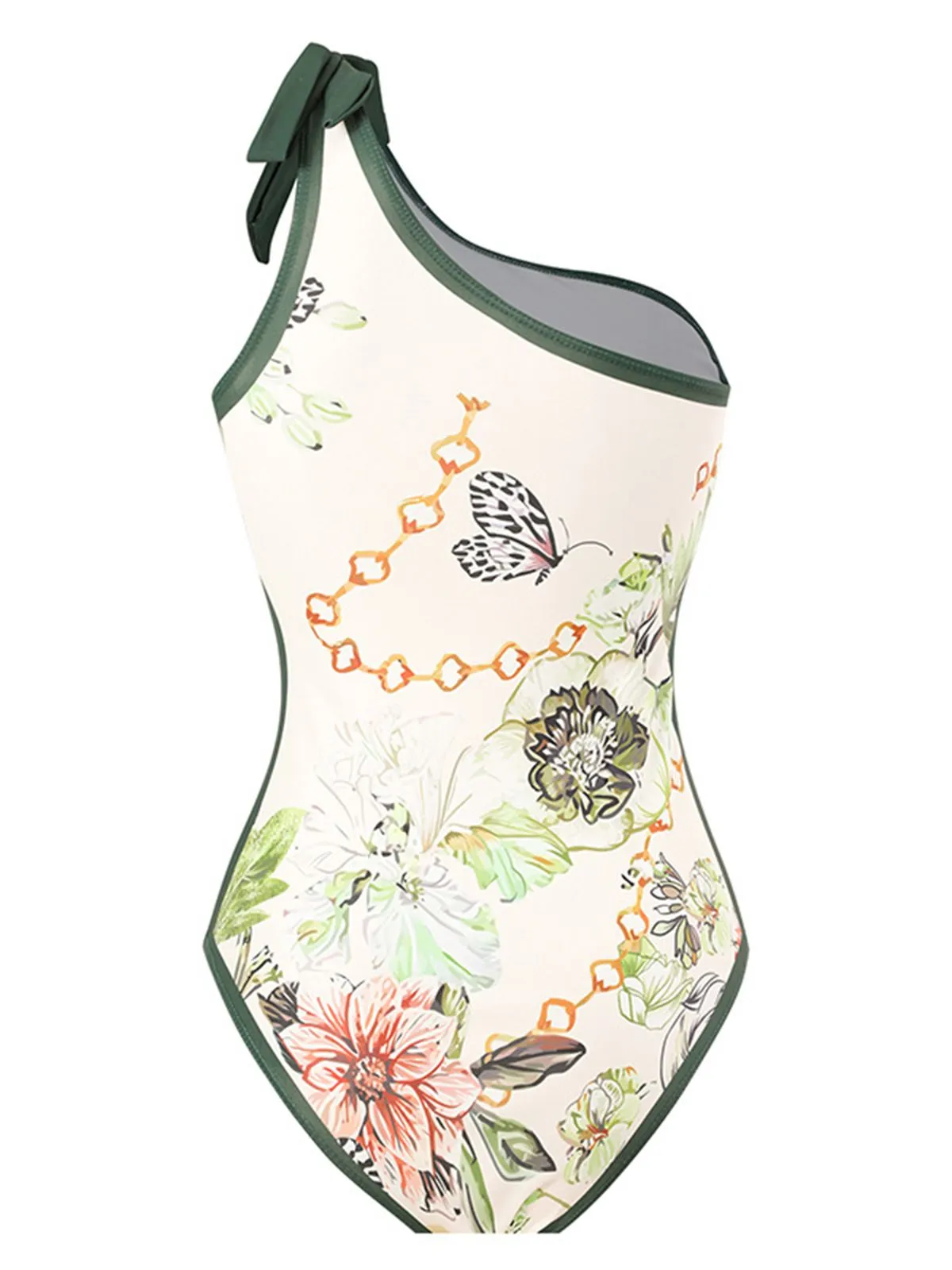 1940s Floral One Shoulder Swimsuit & Cover Up sold by Retro Stage product image thumbnail 4