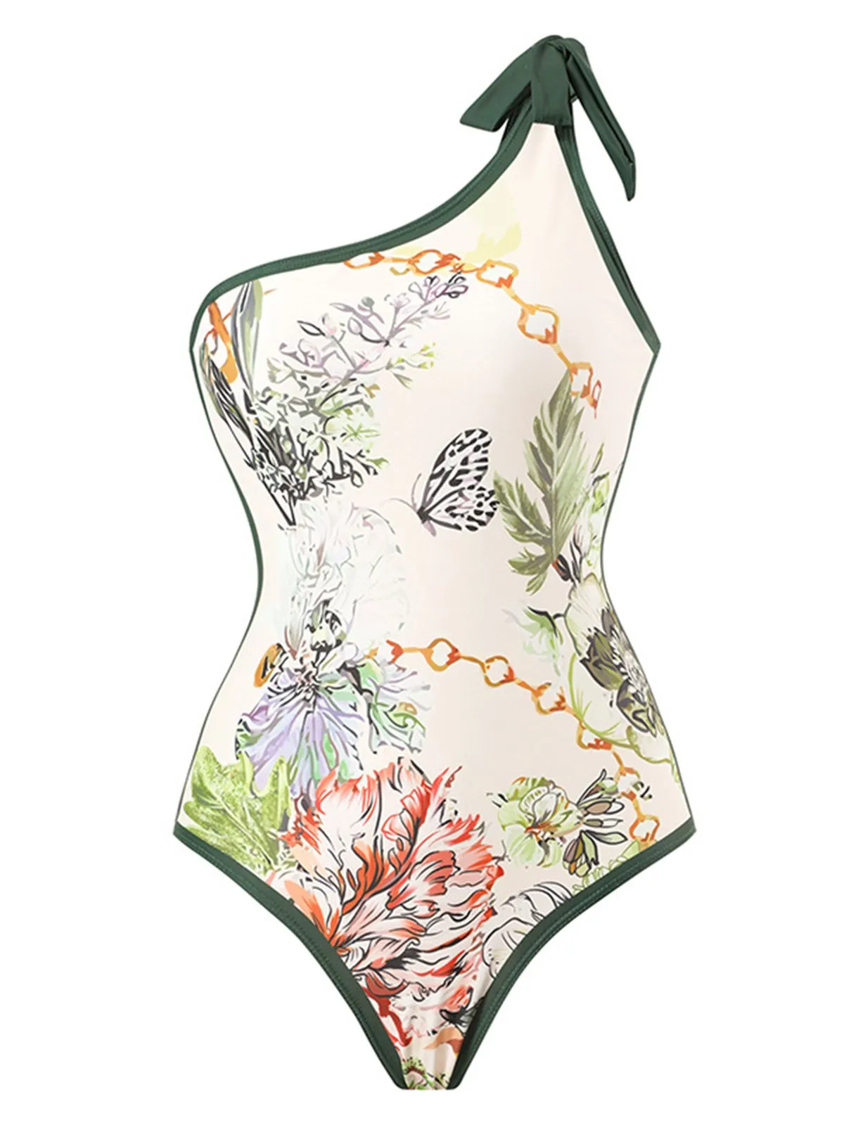 1940s Floral One Shoulder Swimsuit & Cover Up sold by Retro Stage product image thumbnail 5