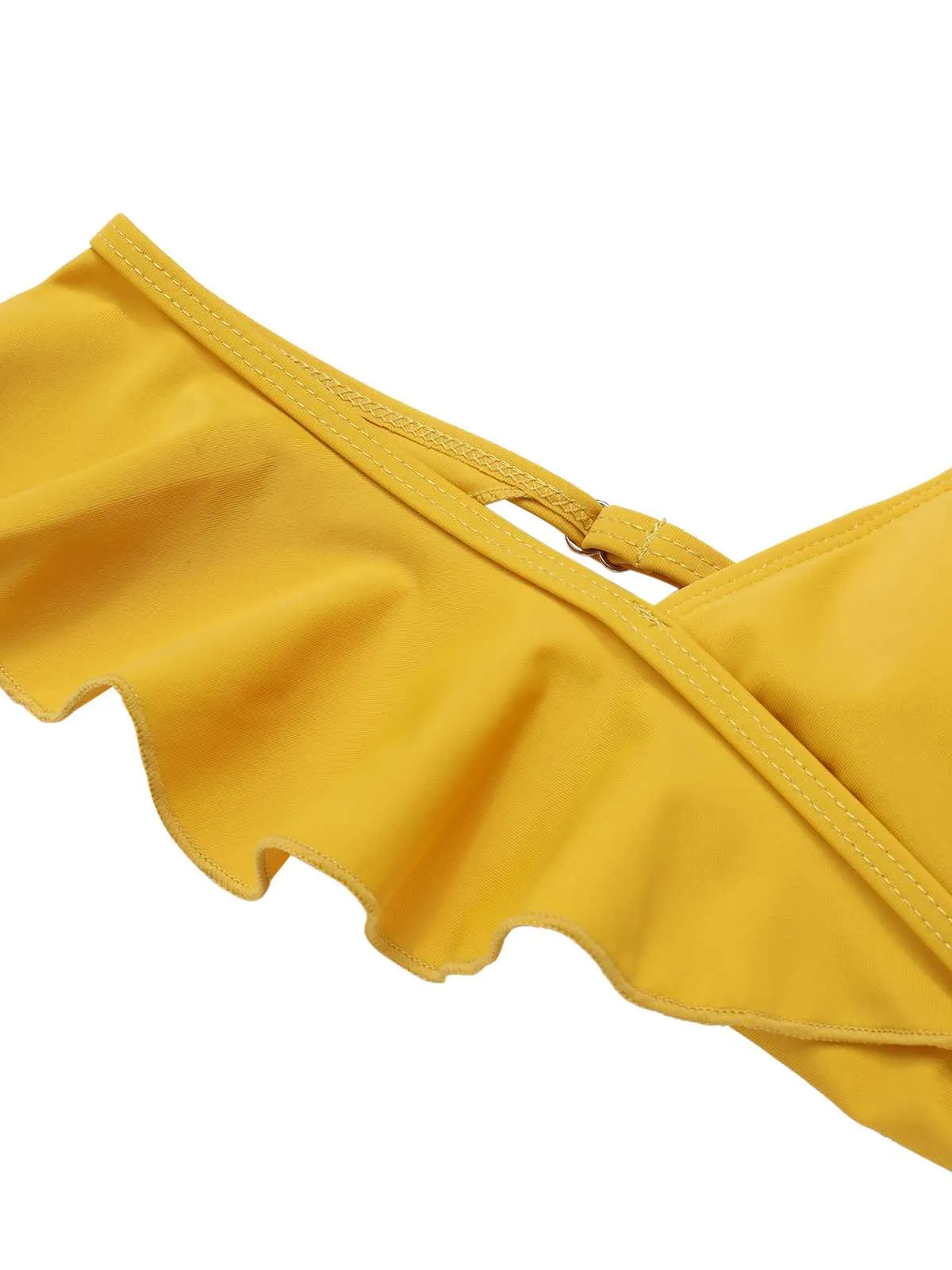 1950s Ruffles Backless Solid One-Piece Swimsuit sold by Retro Stage product image thumbnail 4