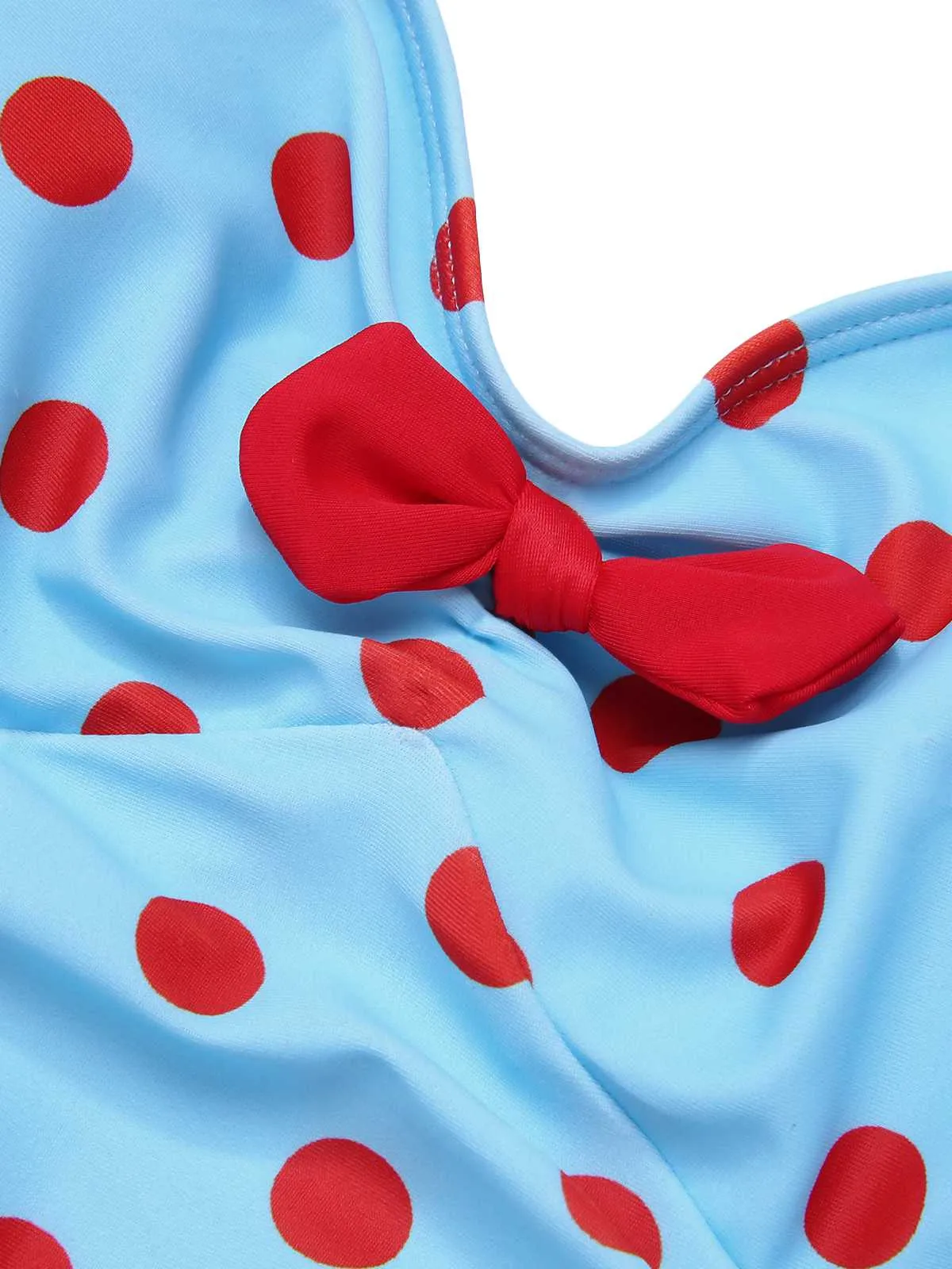 1940s Halter Contrast Polka Dots One-Piece Swimsuit sold by Retro Stage product image thumbnail 5