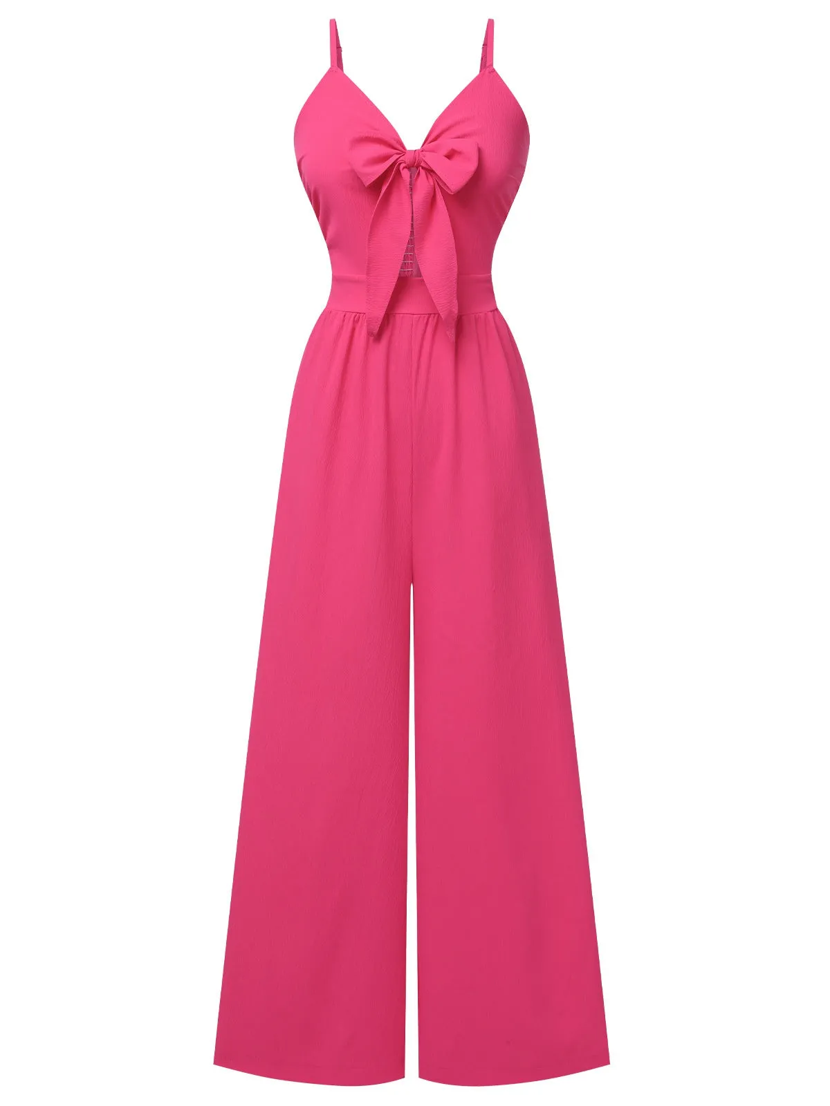 1950s Chest Bow Spaghetti Strap Jumpsuit sold by Retro Stage