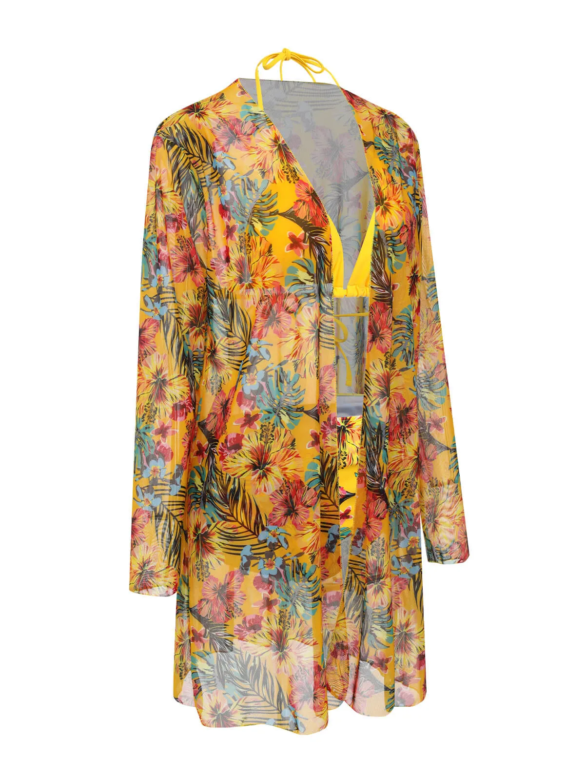 1960s Tropical Halter Bikini Set & Cover-Up sold by Retro Stage product image thumbnail 3