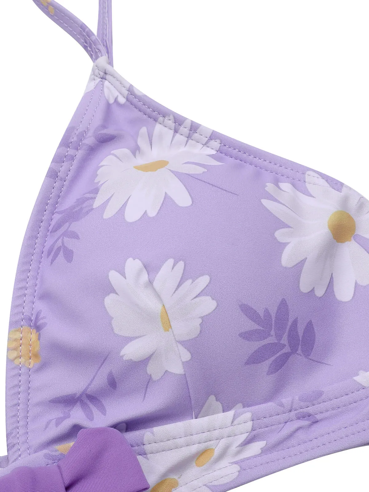Purple 1950s Daisy Bow Strap Swimsuit sold by Retro Stage product image thumbnail 5