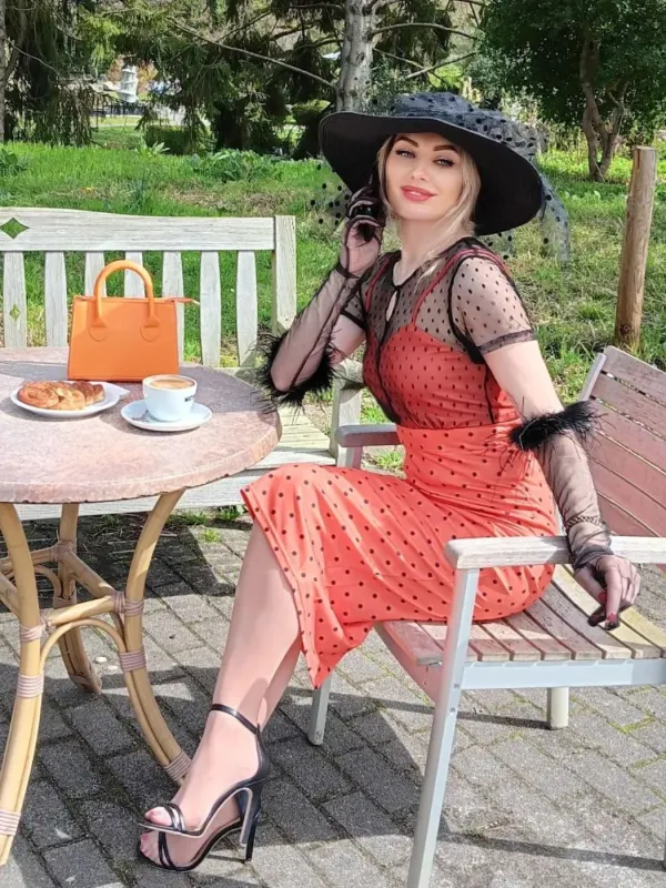 Orange 1960s Illusion Bodycon Dress sold by Retro Stage