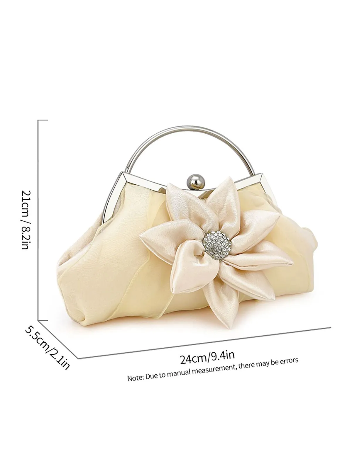 Vintage Rhinestones & 3D Flower Tote Bag sold by Retro Stage product image thumbnail 5