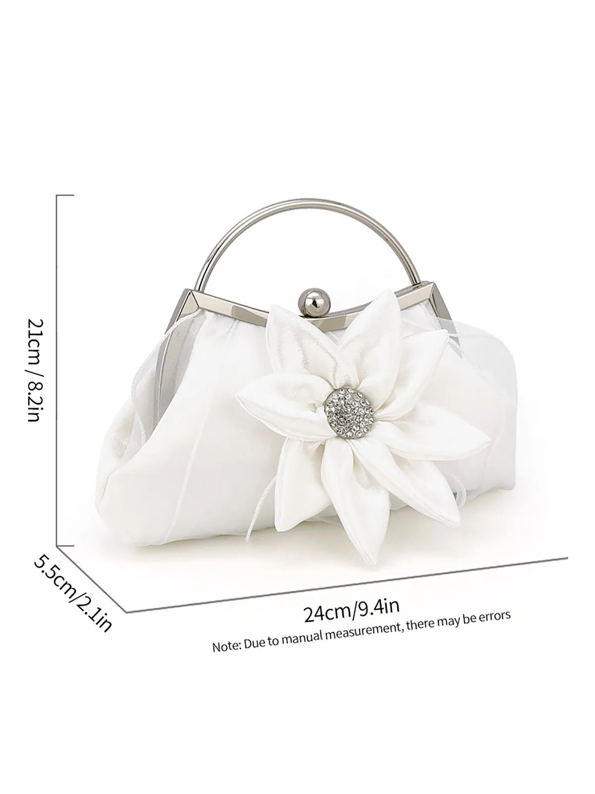 Vintage Rhinestones & 3D Flower Tote Bag sold by Retro Stage product image thumbnail 4