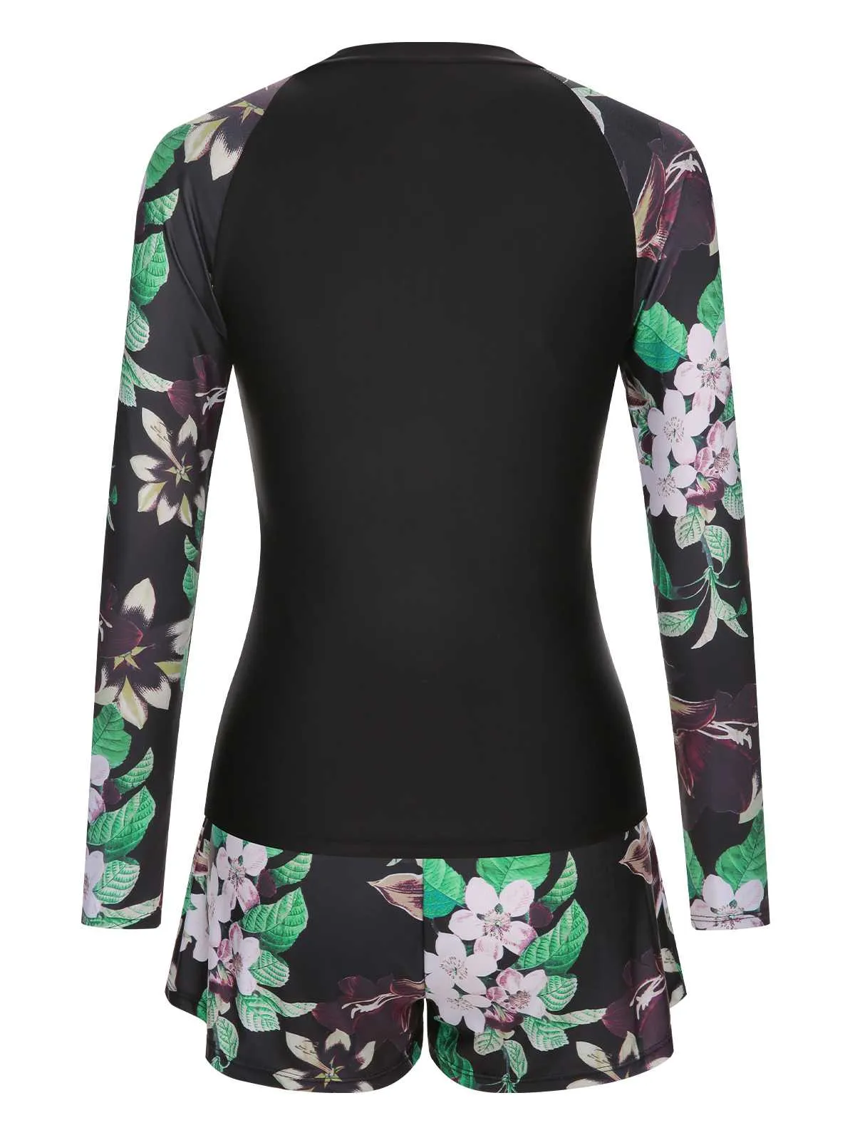 Black 1960s Floral Swimsuit Set sold by Retro Stage product image thumbnail 3