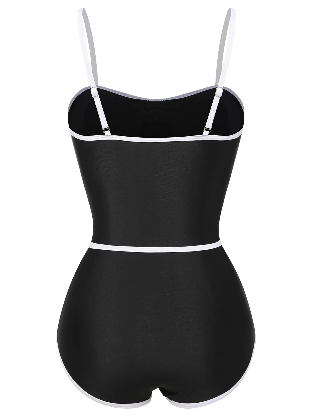 Black 1960s Lined Sling One-Piece Swimsuit sold by Retro Stage product image thumbnail 3