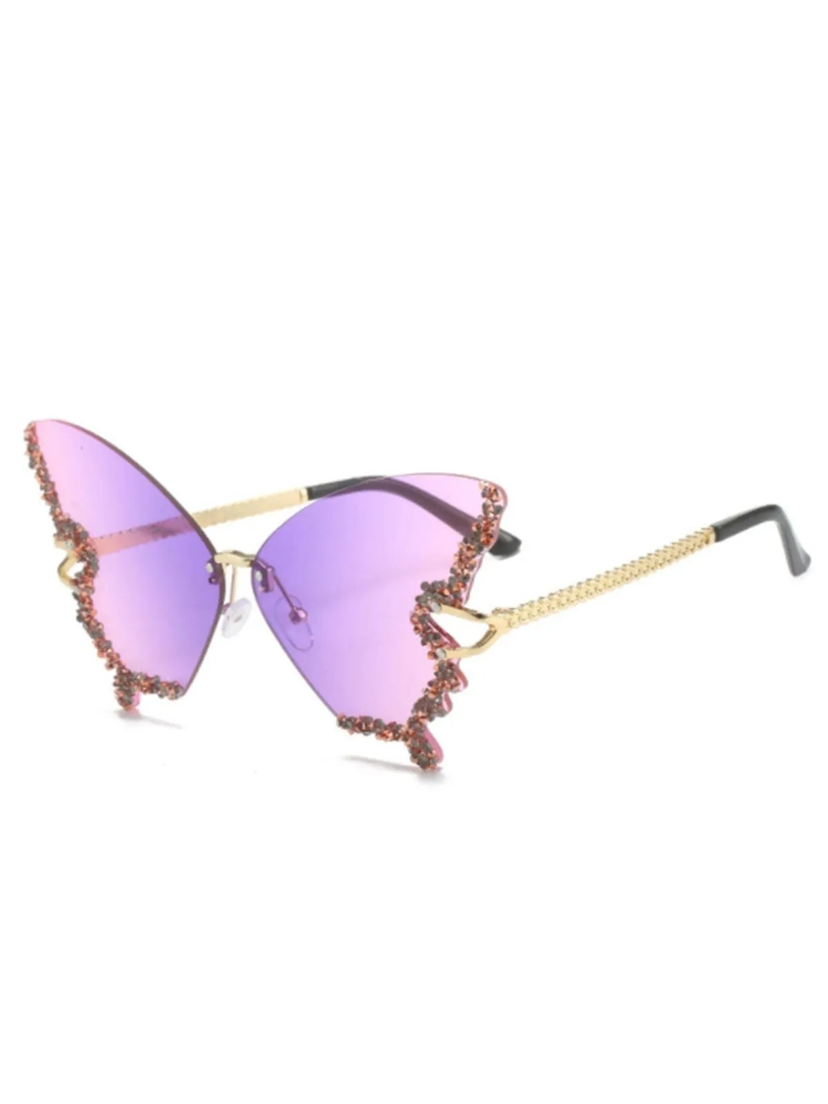 Vintage Gradient Butterfly Rhinestone Sunglasses sold by Retro Stage product image thumbnail 2
