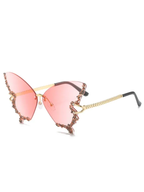 Vintage Gradient Butterfly Rhinestone Sunglasses sold by Retro Stage