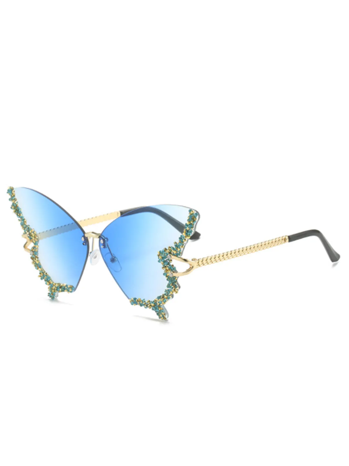 Vintage Gradient Butterfly Rhinestone Sunglasses sold by Retro Stage product image thumbnail 3