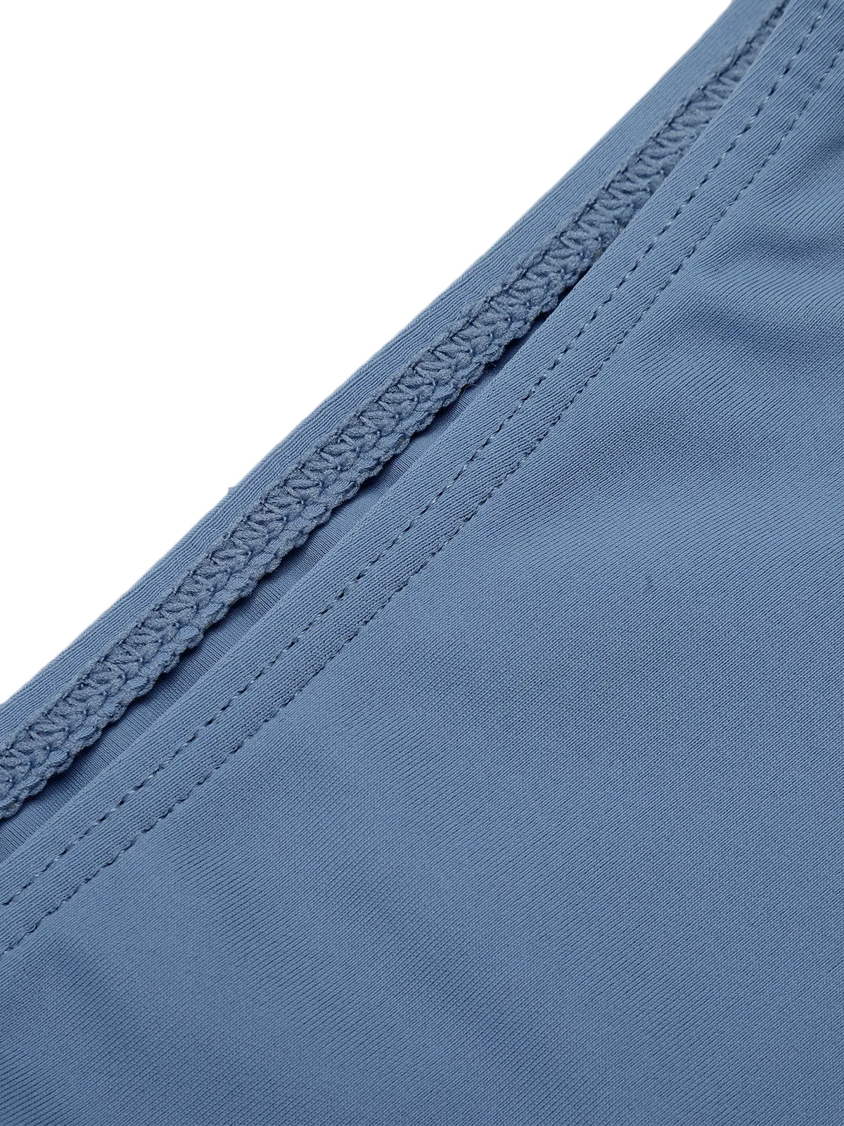 Blue 1930s Solid Buttoned Bandeau Swimsuit sold by Retro Stage product image thumbnail 5