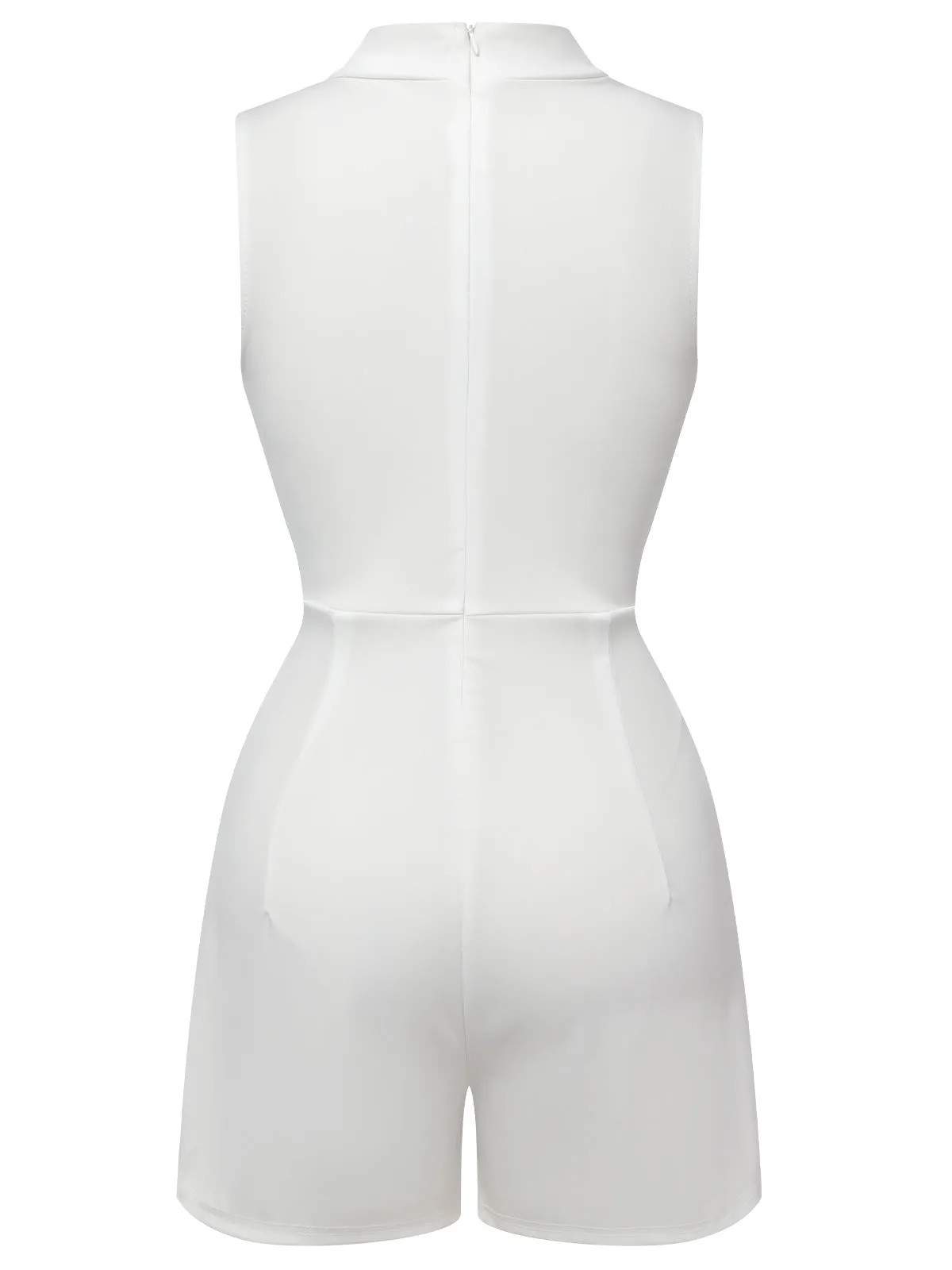 1950s Mock Neck Floral Embroidered Cutout Romper sold by Retro Stage product image thumbnail 3