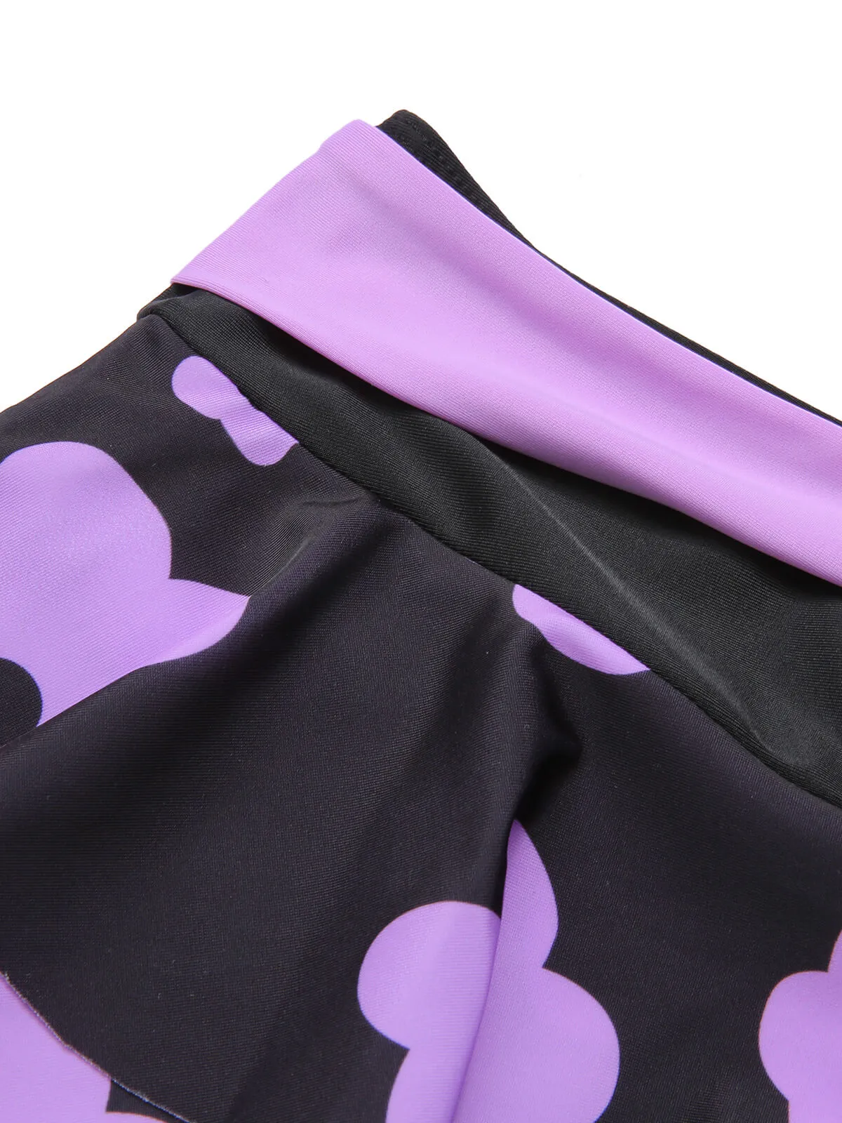 1970s Color Block Floral Halter Swimsuit sold by Retro Stage product image thumbnail 4