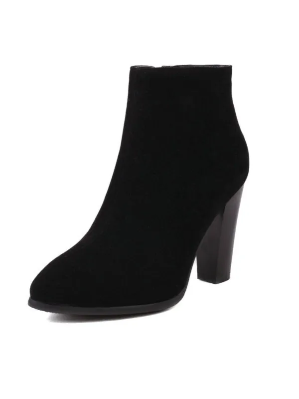 Retro Fleece Solid Color High Heel Boots sold by Retro Stage