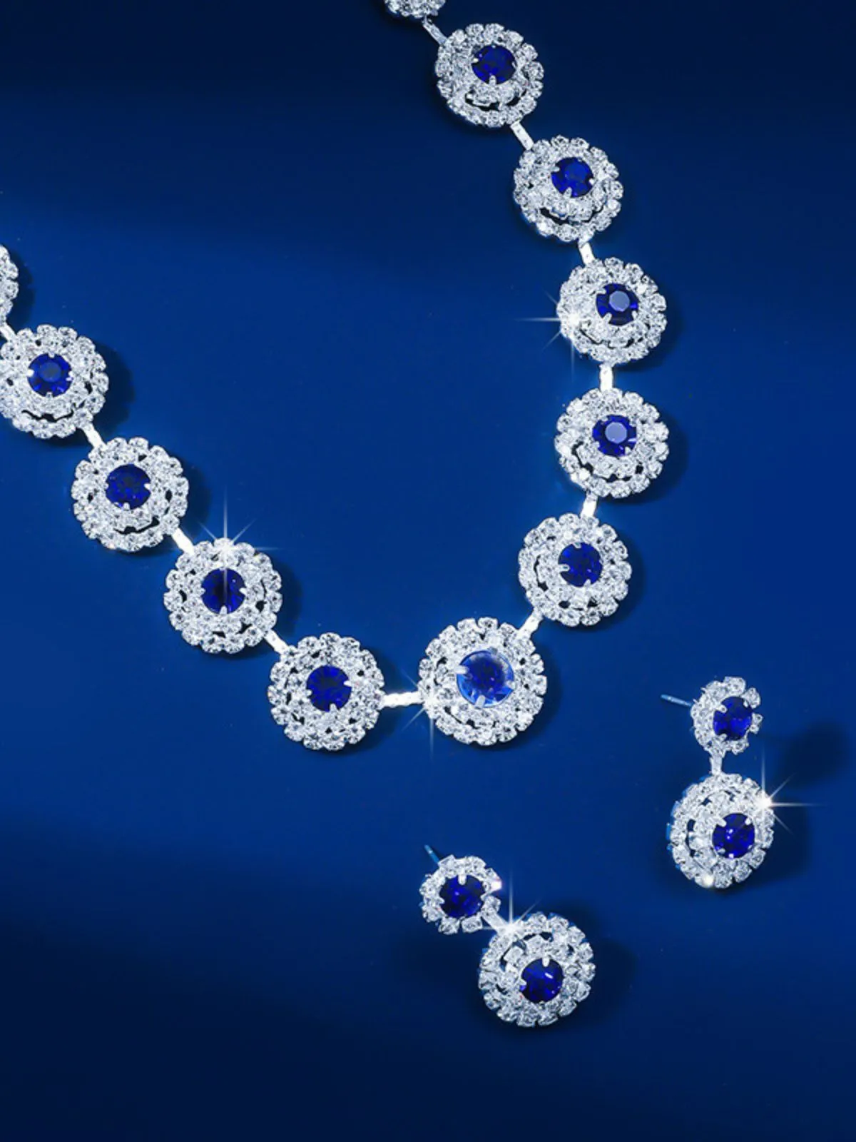 Vintage Diamond Necklace Earrings Set sold by Retro Stage product image thumbnail 2