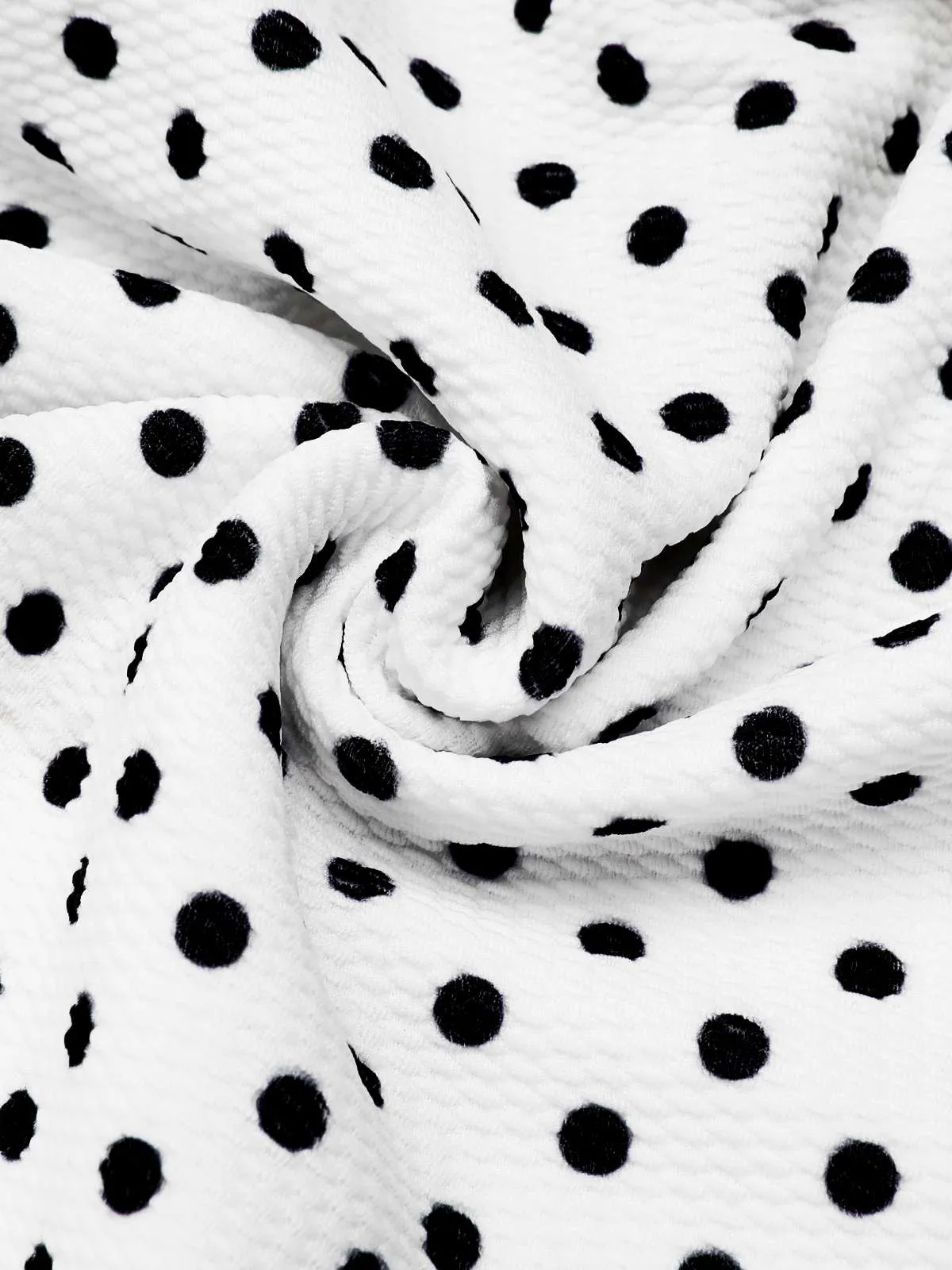 White 1940s Polka Dot Lace Up Halter Swimsuit sold by Retro Stage product image thumbnail 5