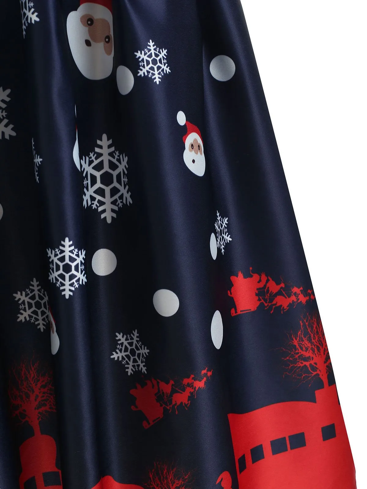 Blue 1950s Santa Claus Snowfall Dress sold by Retro Stage product image thumbnail 3