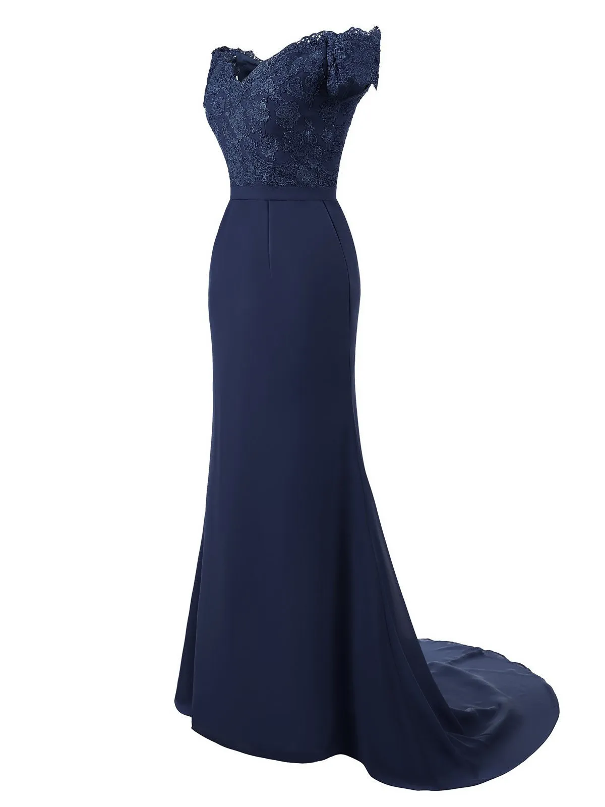 1930s Vintage Chiffon Off Shoulder Maxi Dress sold by Retro Stage product image thumbnail 2