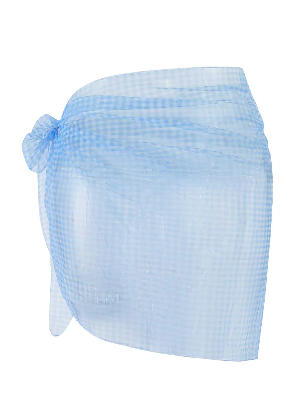 Blue 1950s Plaids Mesh Cover-Up sold by Retro Stage product image thumbnail 4