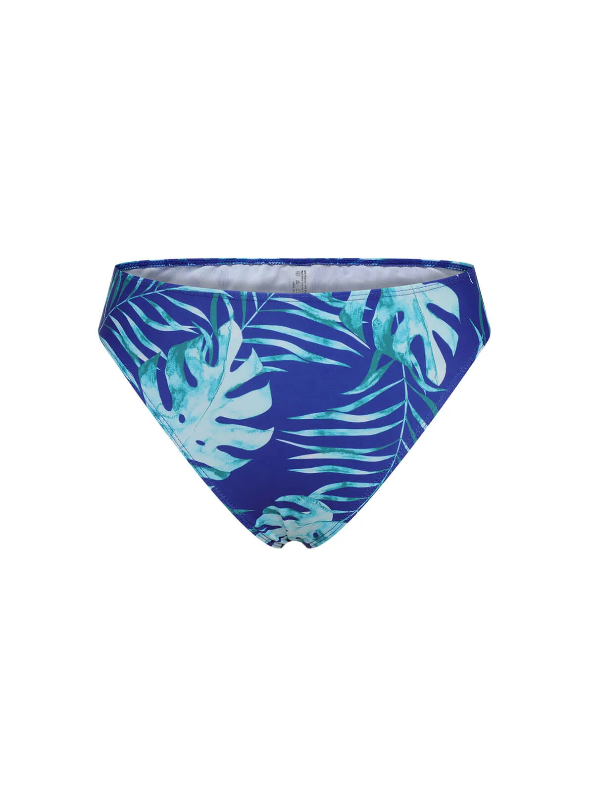 Royal Blue 1960s Tropical Plants Swimsuit Set sold by Retro Stage product image thumbnail 4