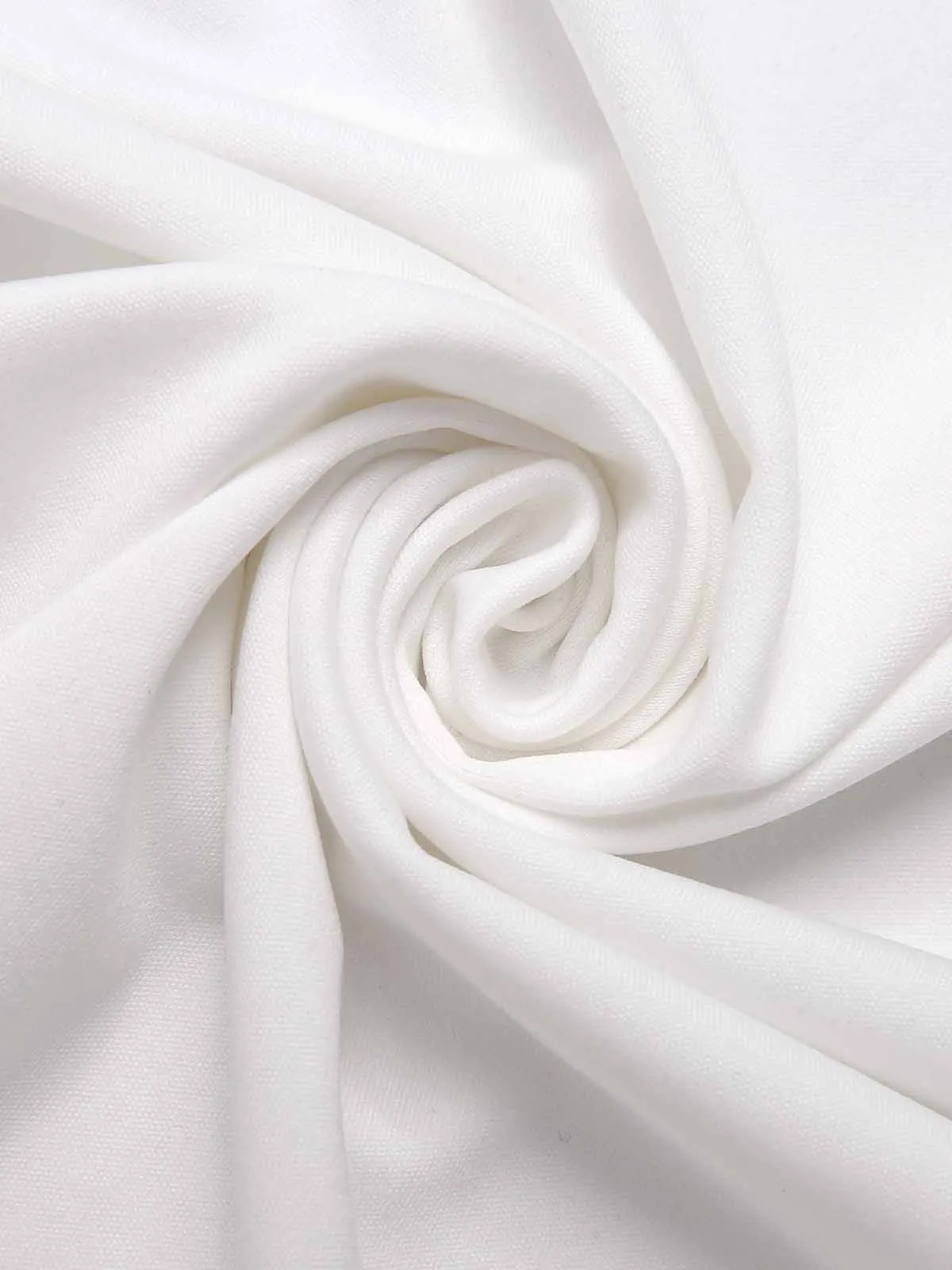 White 1930s Off-Shoulder Fishtail Dress sold by Retro Stage product image thumbnail 4