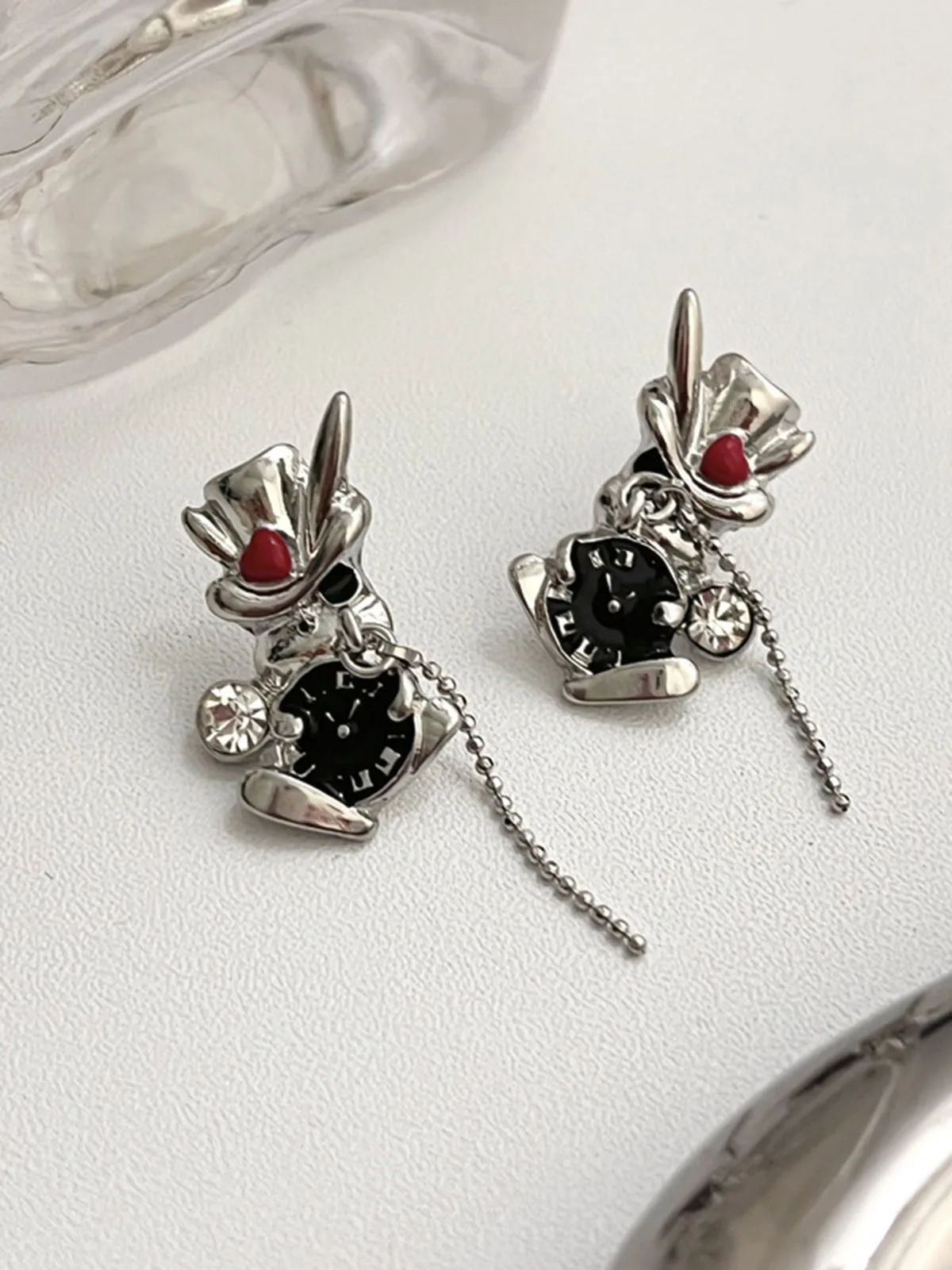 Playful Rabbit Alloy Stud Earrings sold by Retro Stage product image thumbnail 3