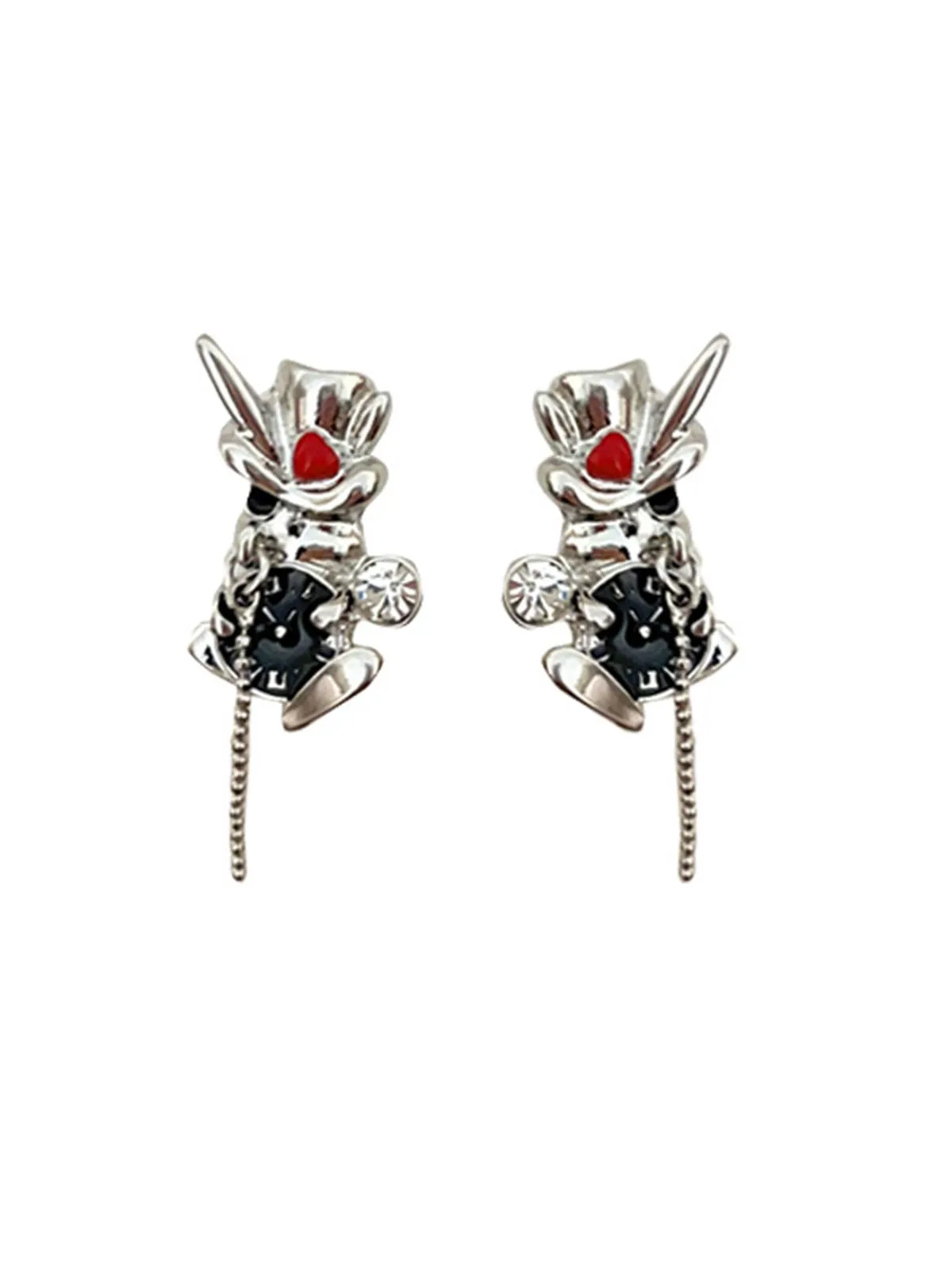 Playful Rabbit Alloy Stud Earrings sold by Retro Stage