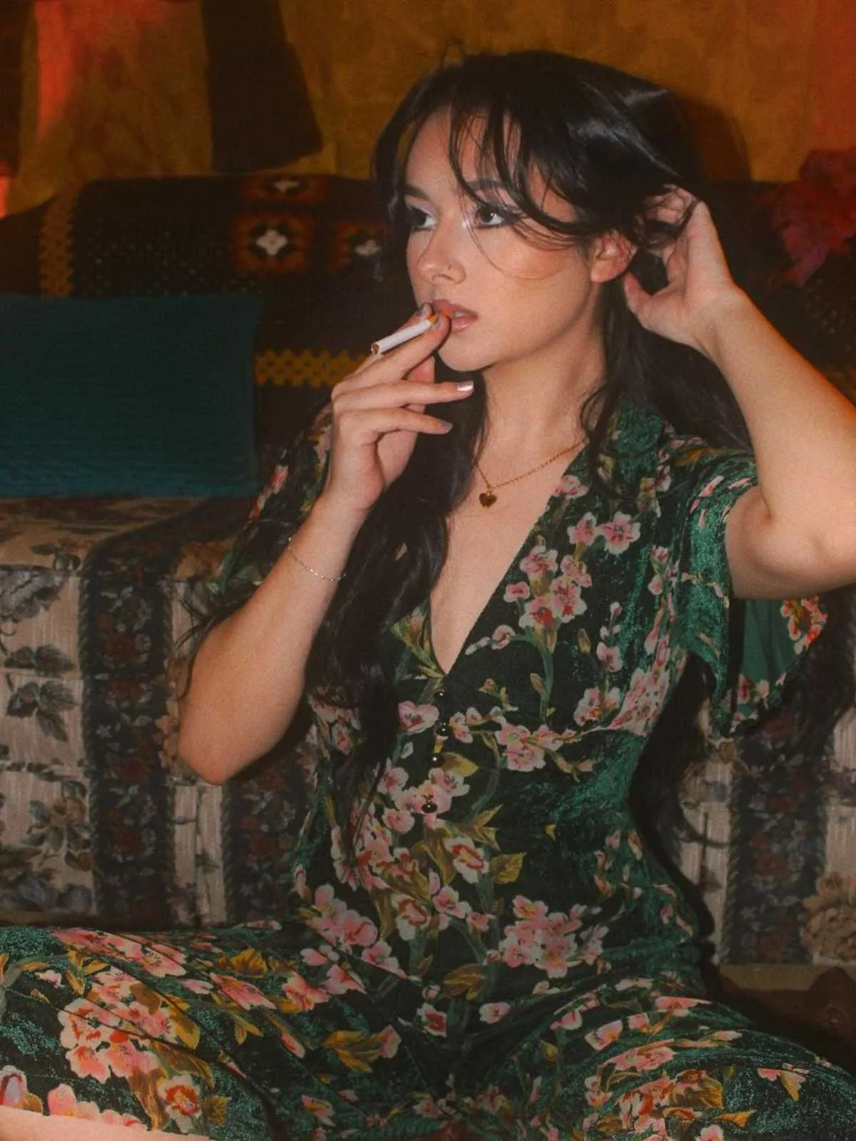 Green 1930s Velvet Vintage Jumpsuit sold by Retro Stage