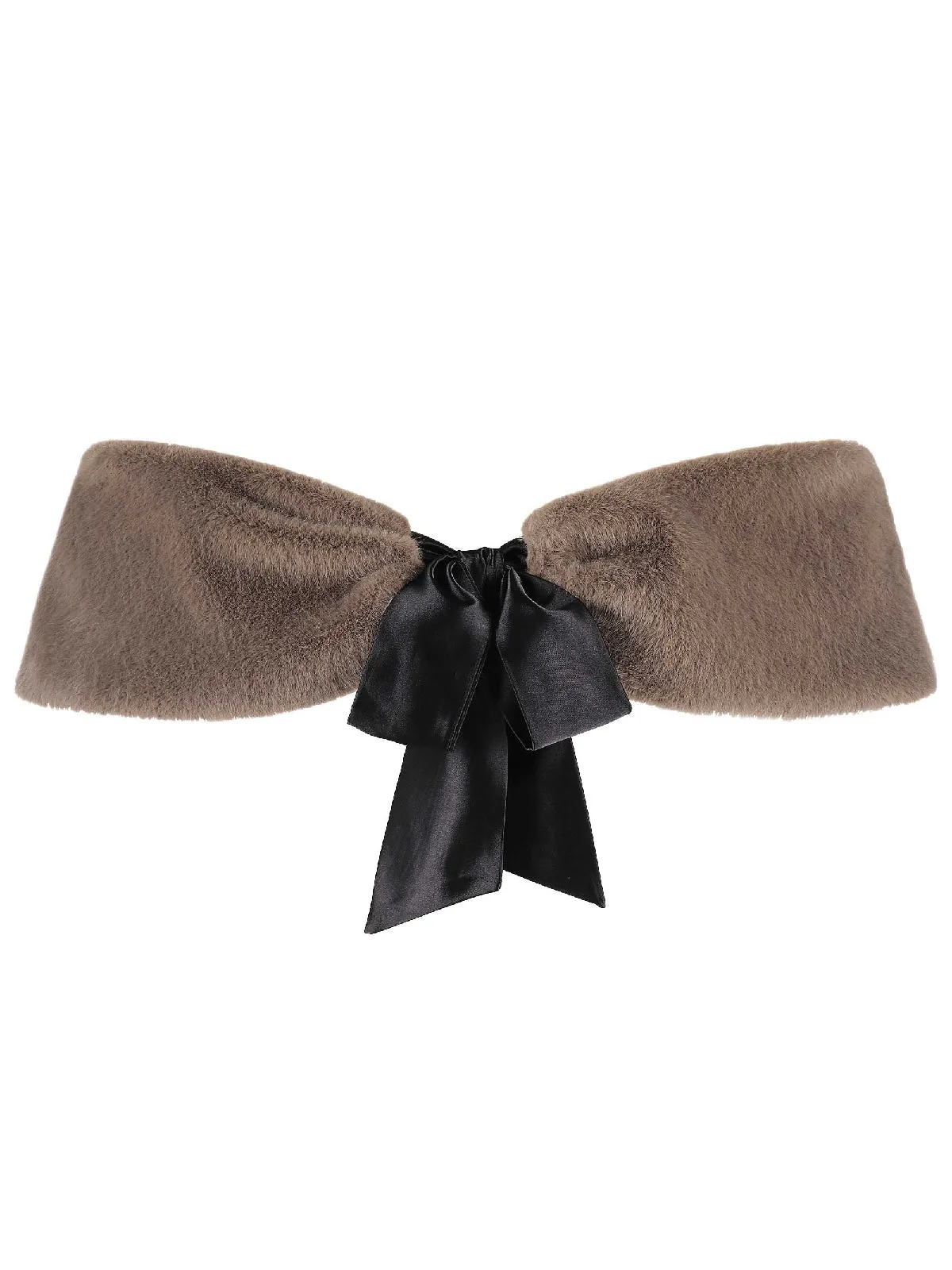 2PCS Black 1960s Solid Dress & Plush Cape sold by Retro Stage product image thumbnail 4