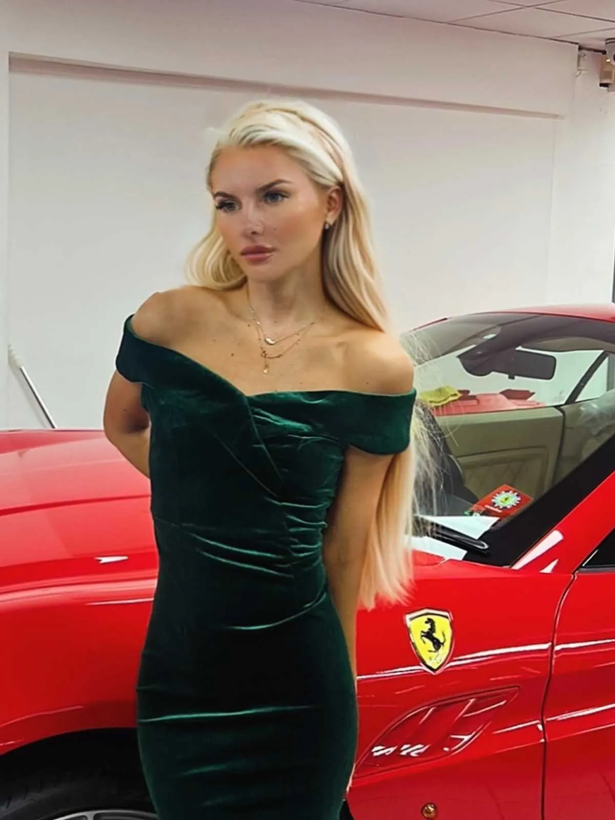 1960s Off Shoulder Velvet Bodycon Dress sold by Retro Stage