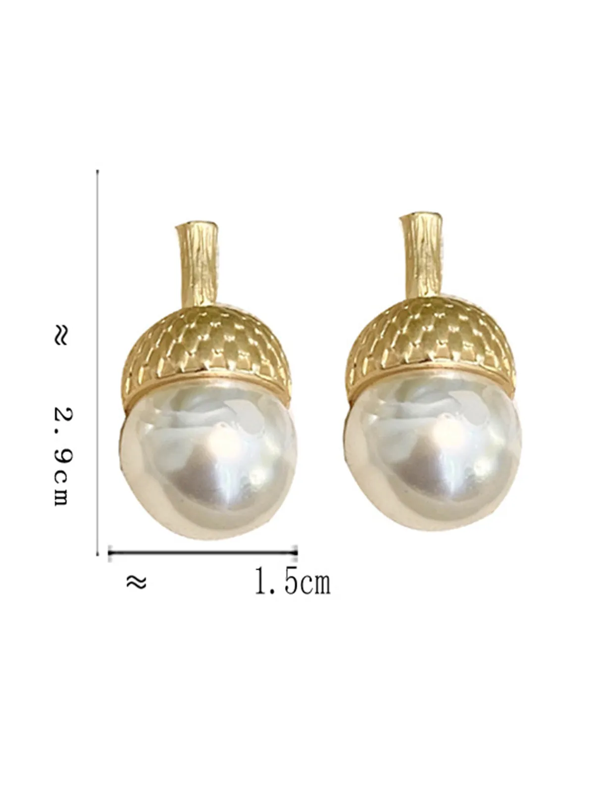 Vintage Pearl Pinecone Stud Earrings sold by Retro Stage product image thumbnail 2