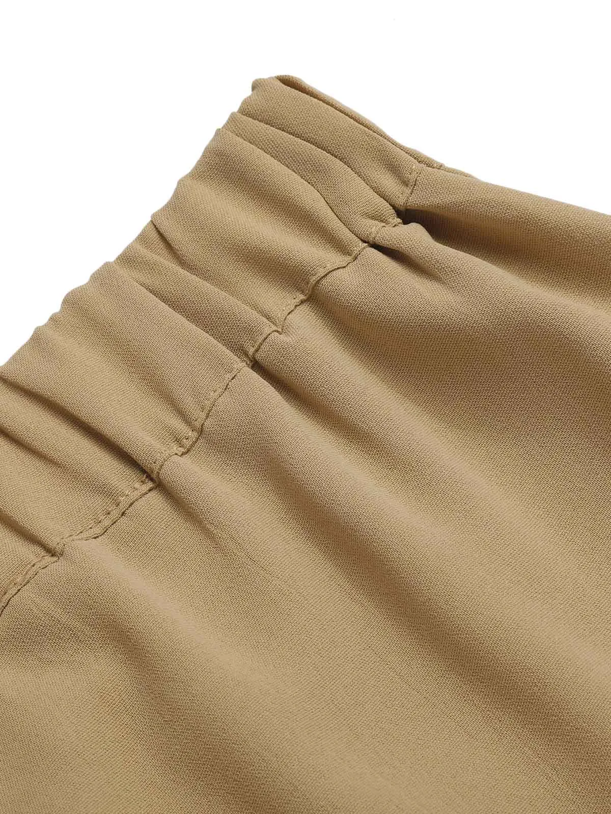 Khaki 1940s High Waist Wide Leg Pants sold by Retro Stage product image thumbnail 5