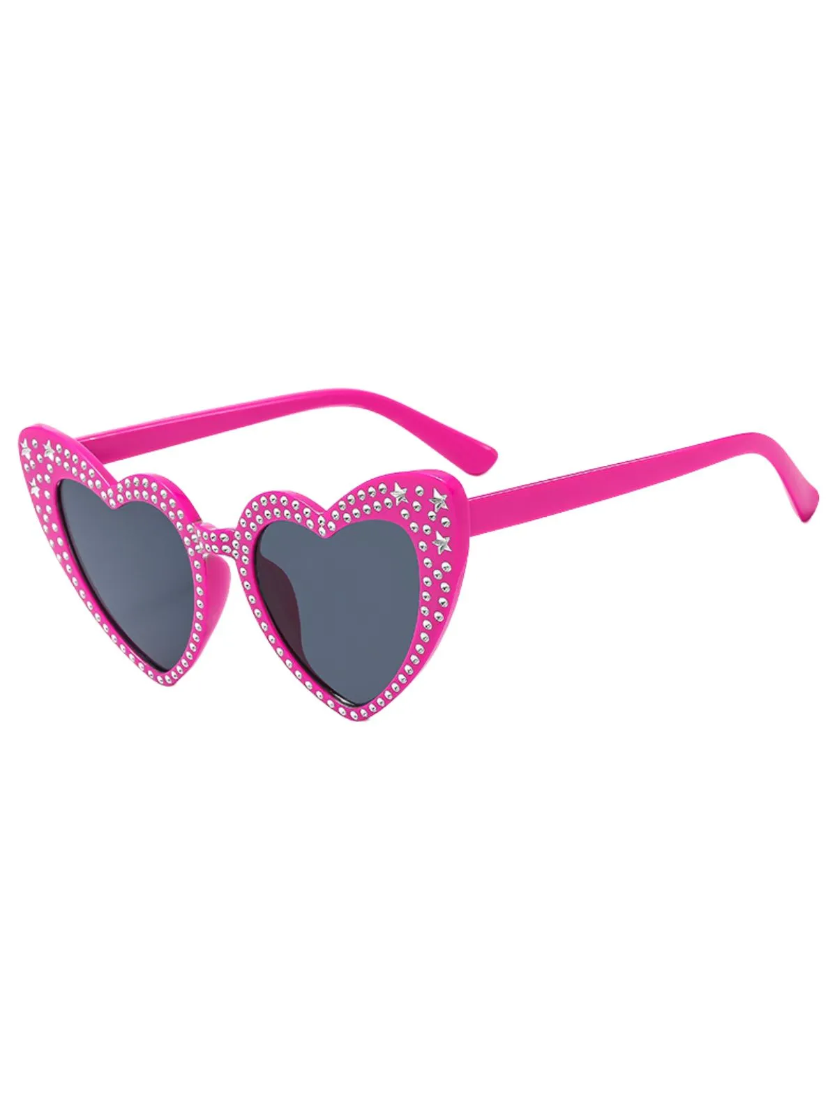 Solid Rhinestone Heart Frame Sunglasses sold by Retro Stage product image thumbnail 5