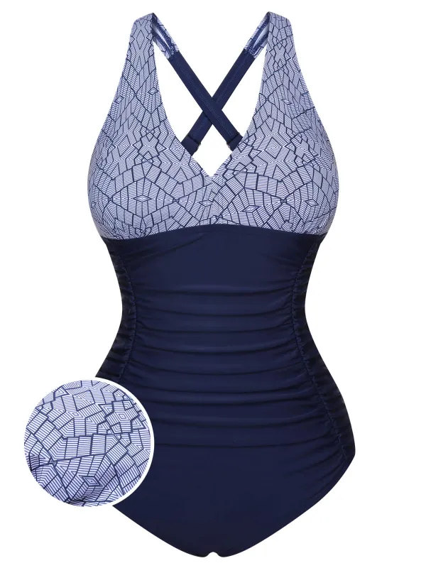 1950s Printed One-Piece Swimsuit sold by Retro Stage