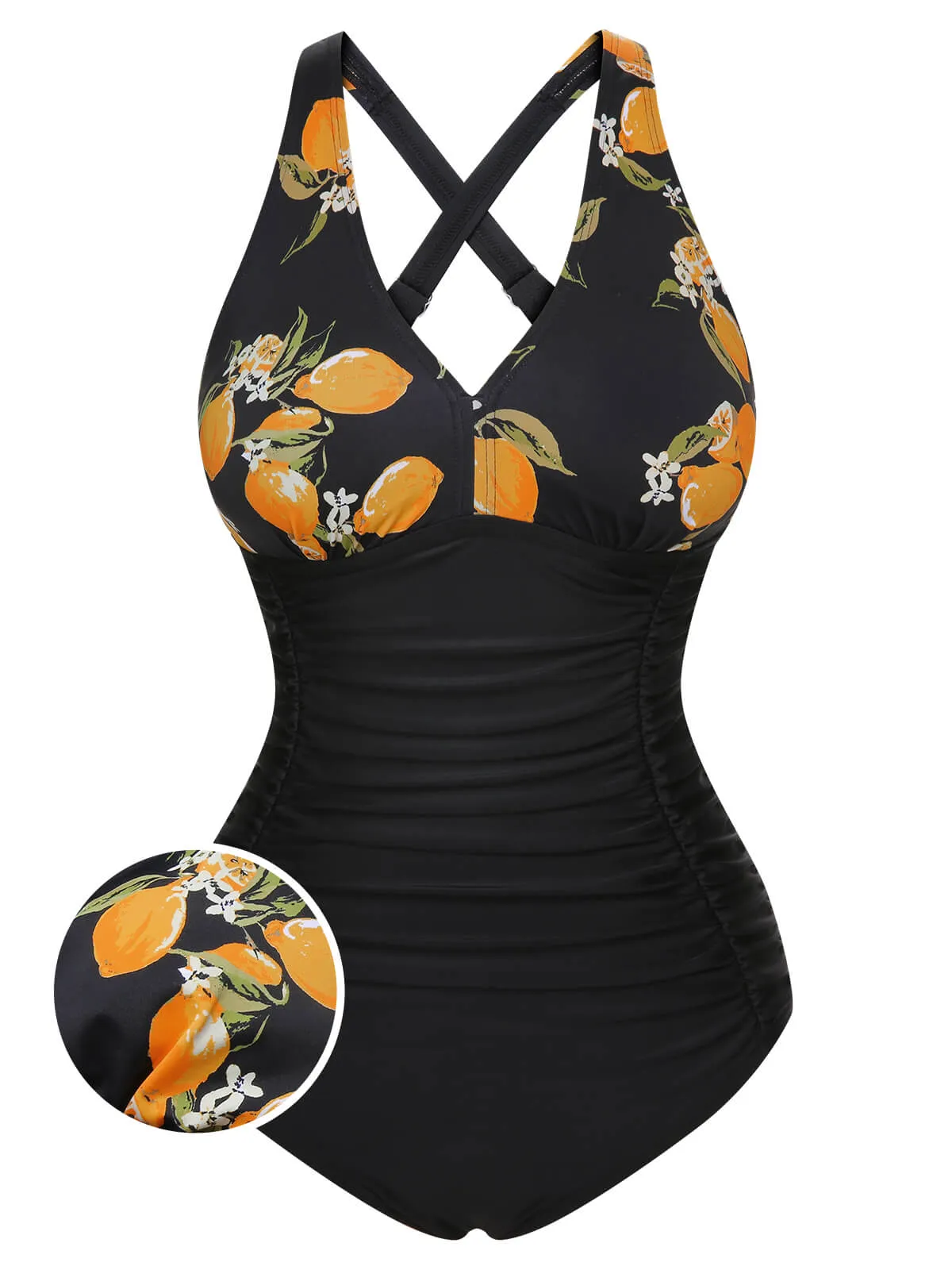 1950s Printed One-Piece Swimsuit sold by Retro Stage product image thumbnail 4