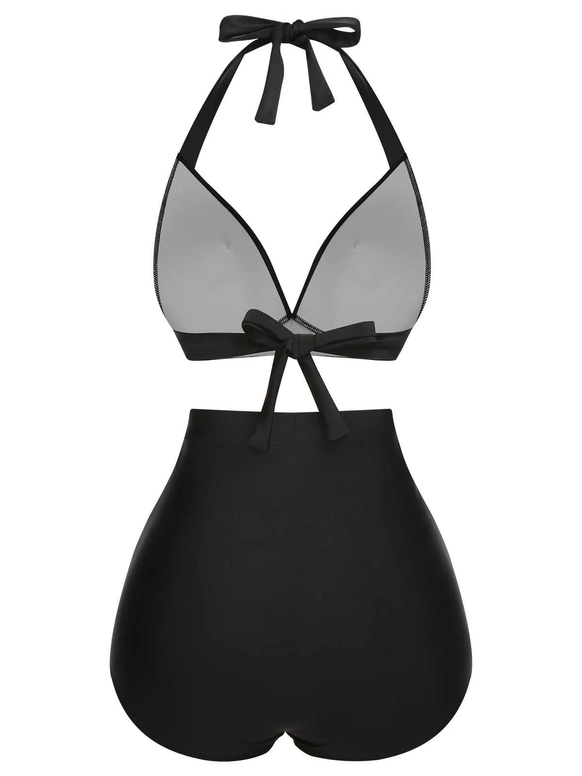 1950s Halter Plaids Lace-Up Swimsuit sold by Retro Stage product image thumbnail 4