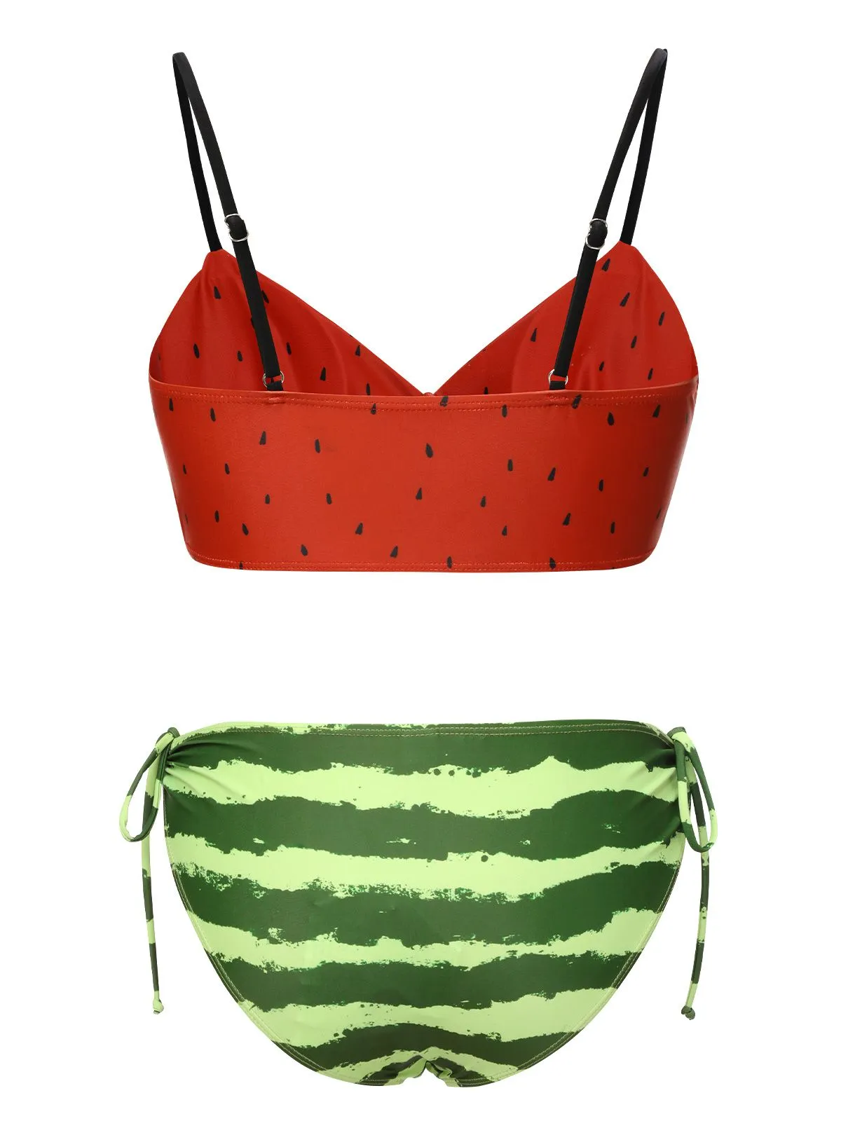 Red 1950s Watermelon Suspender Bikini Set sold by Retro Stage product image thumbnail 4