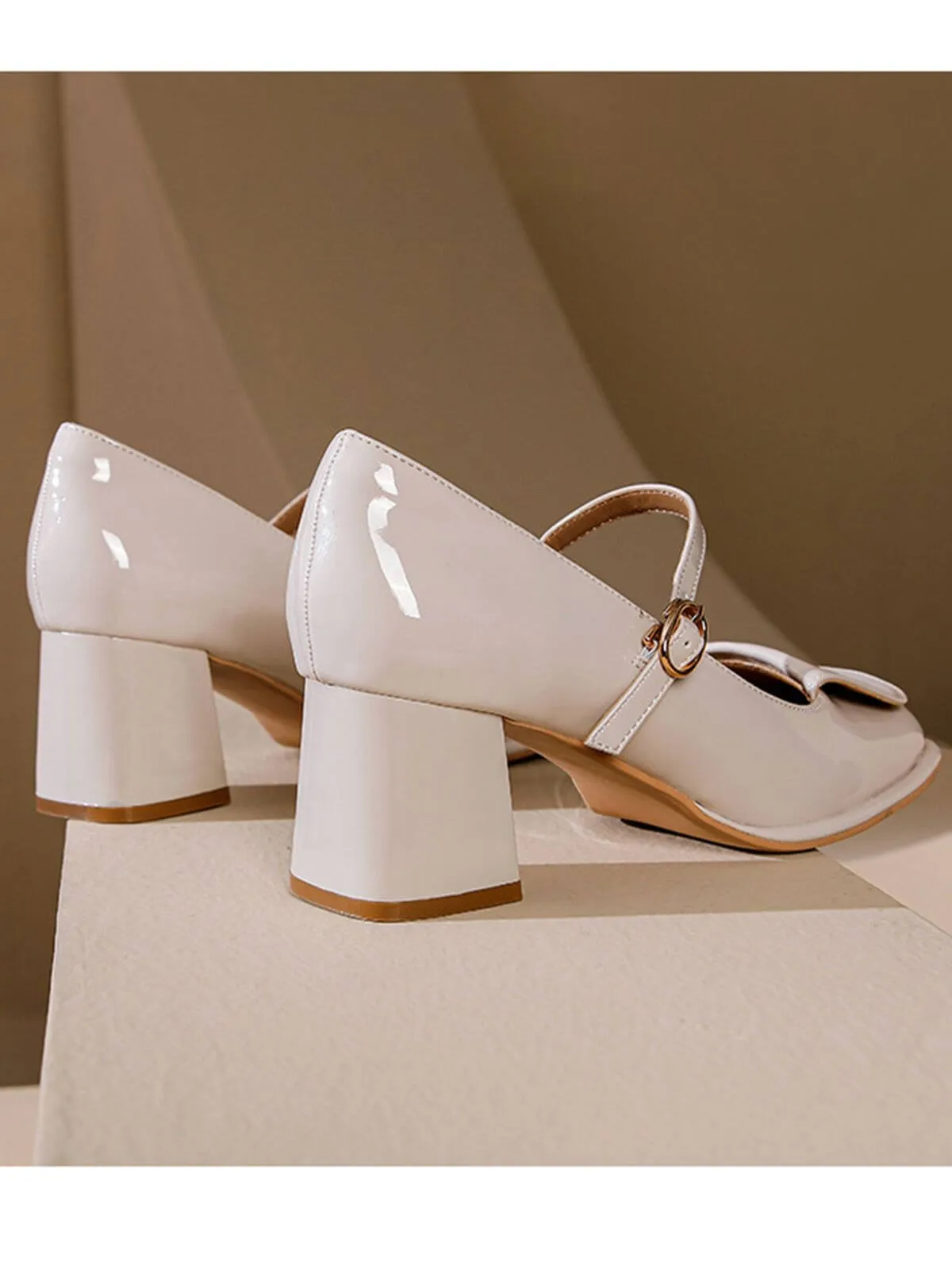 Patent Leather Mary Jane Thick Heel Shoes sold by Retro Stage product image thumbnail 5