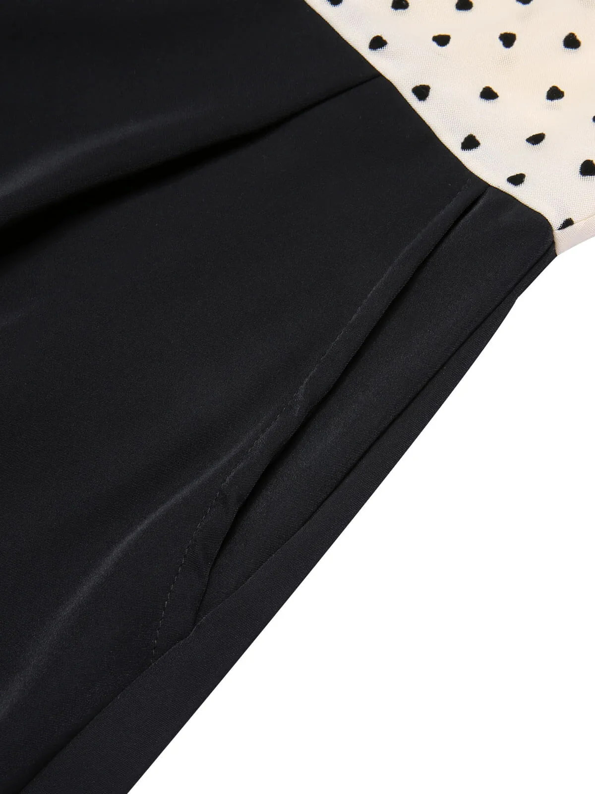 Beige & Black 1950s Heart Dots Halter Jumpsuit sold by Retro Stage product image thumbnail 4