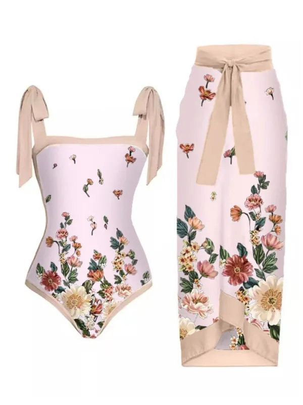 1950s Vintage Floral Swimsuit & Cover-Up sold by Retro Stage