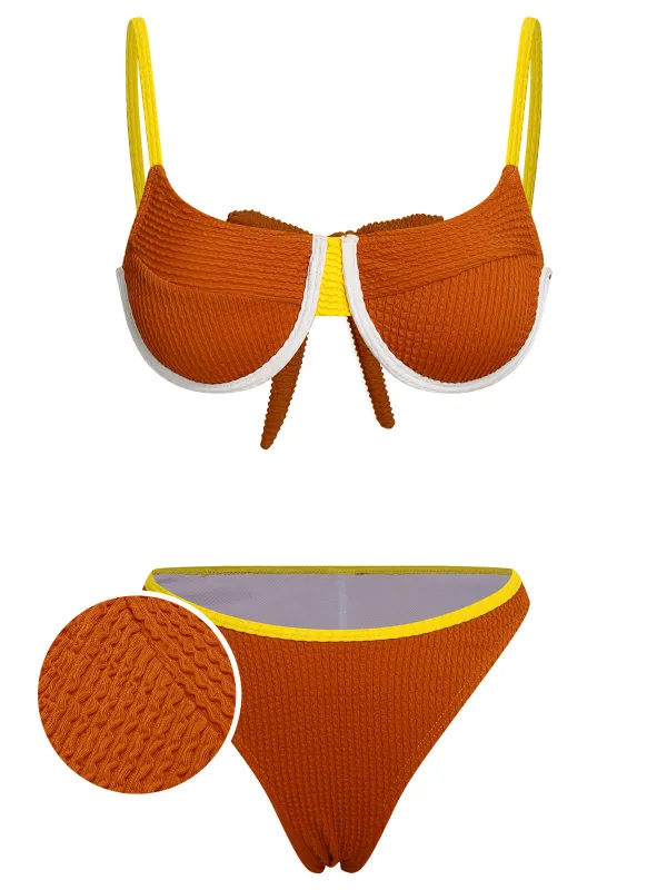 1940s Knitted Back Strap Bikini sold by Retro Stage