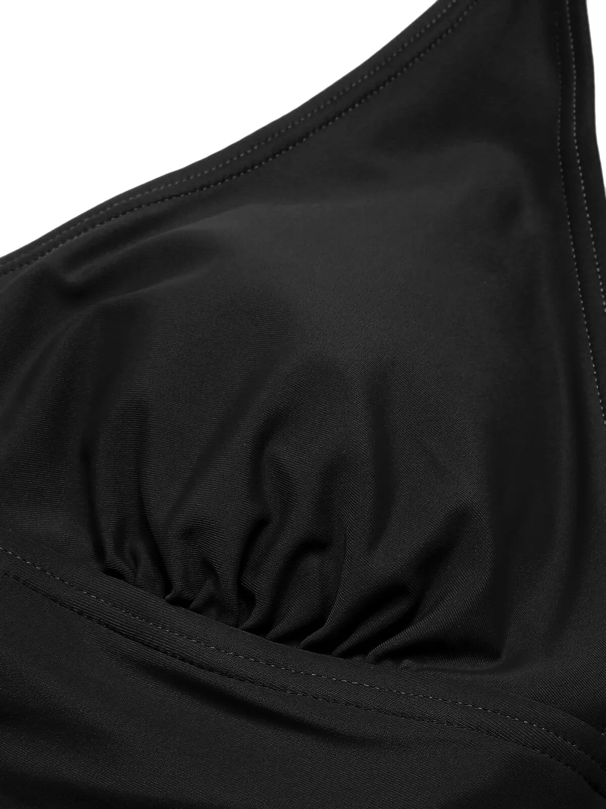 1950s Solid V-Neck One-Piece Swimsuit sold by Retro Stage product image thumbnail 5