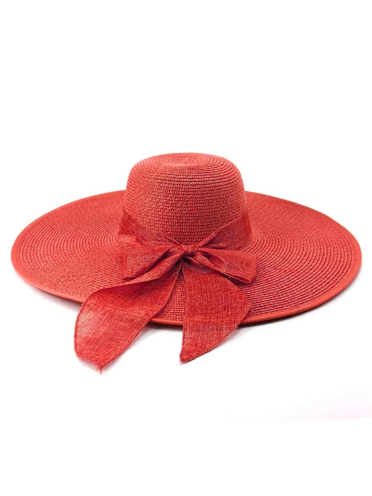 Ribbon Wide Brim Raffia Sun Hat sold by Retro Stage
