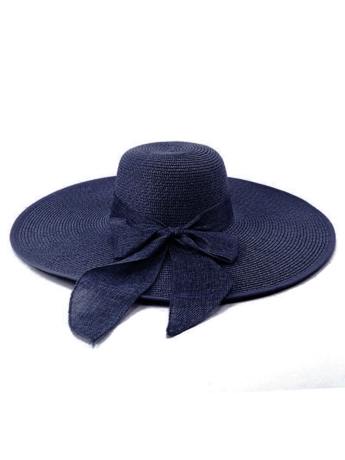 Ribbon Wide Brim Raffia Sun Hat sold by Retro Stage